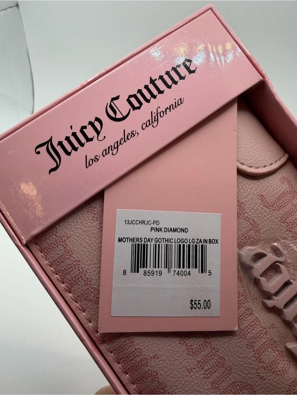 Juicy Couture Pale Pink Logo Continental Wallet